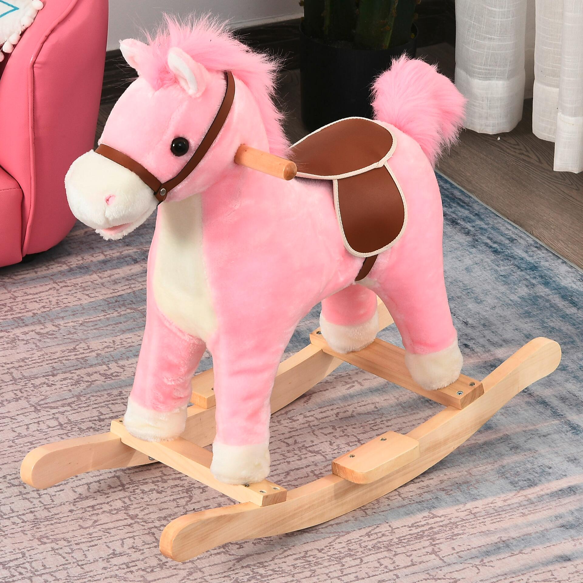 HOMCOM Kinder-Schaukelpferd B/H/L: ca. 32,5x61x65 cm