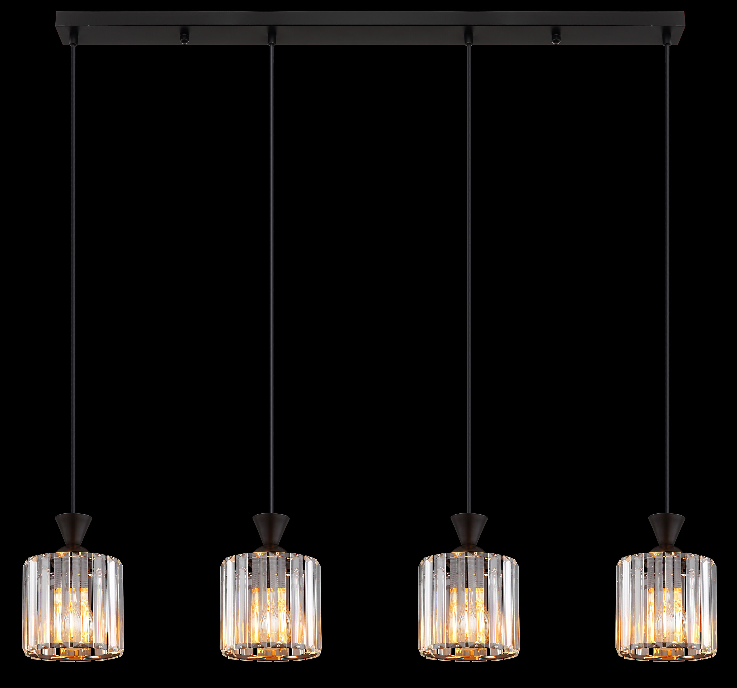 GLOBO Pendelleuchte Jordana Metall Acryl B/H/L: ca. 13x120x86 cm null 3 Brennstellen