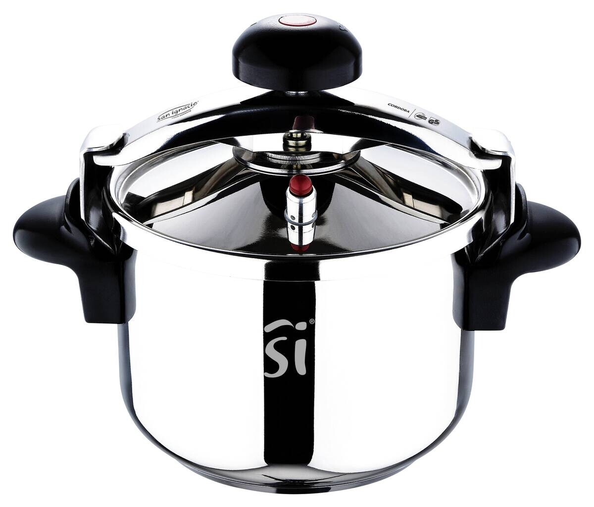 SAN IGNACIO Schnellkochtopf Córdoba silber Edelstahl B/H/L: ca. 26,7x25,8x29,8 cm