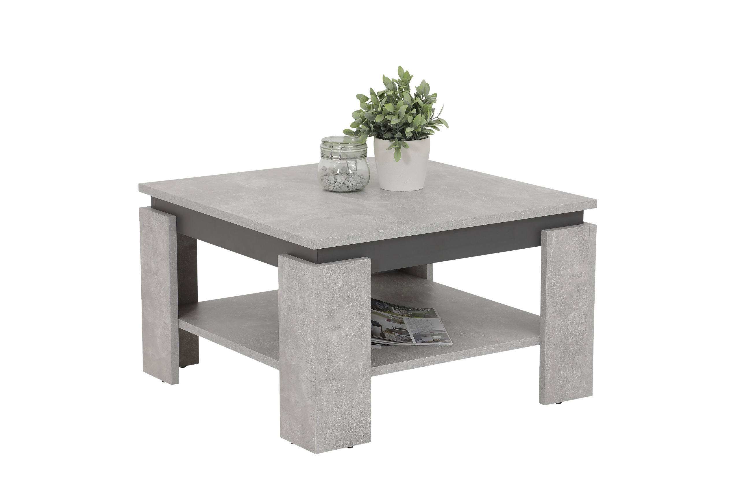 Hela Couchtisch Tim III Beton anthrazit Holzwerkstoff B/H/T: ca. 86x41x68 cm