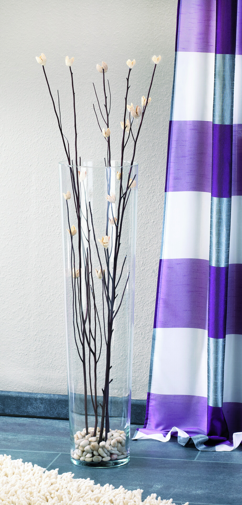 Vase klar Glas B/H/L: ca. 19x70x19 cm