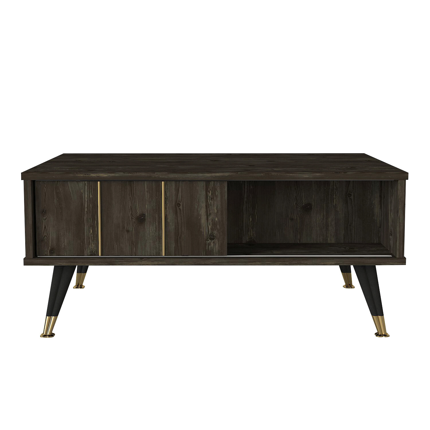 Couchtisch Nero Rebab braun dunkelgrau B/H/T: ca. 90x40x60 cm