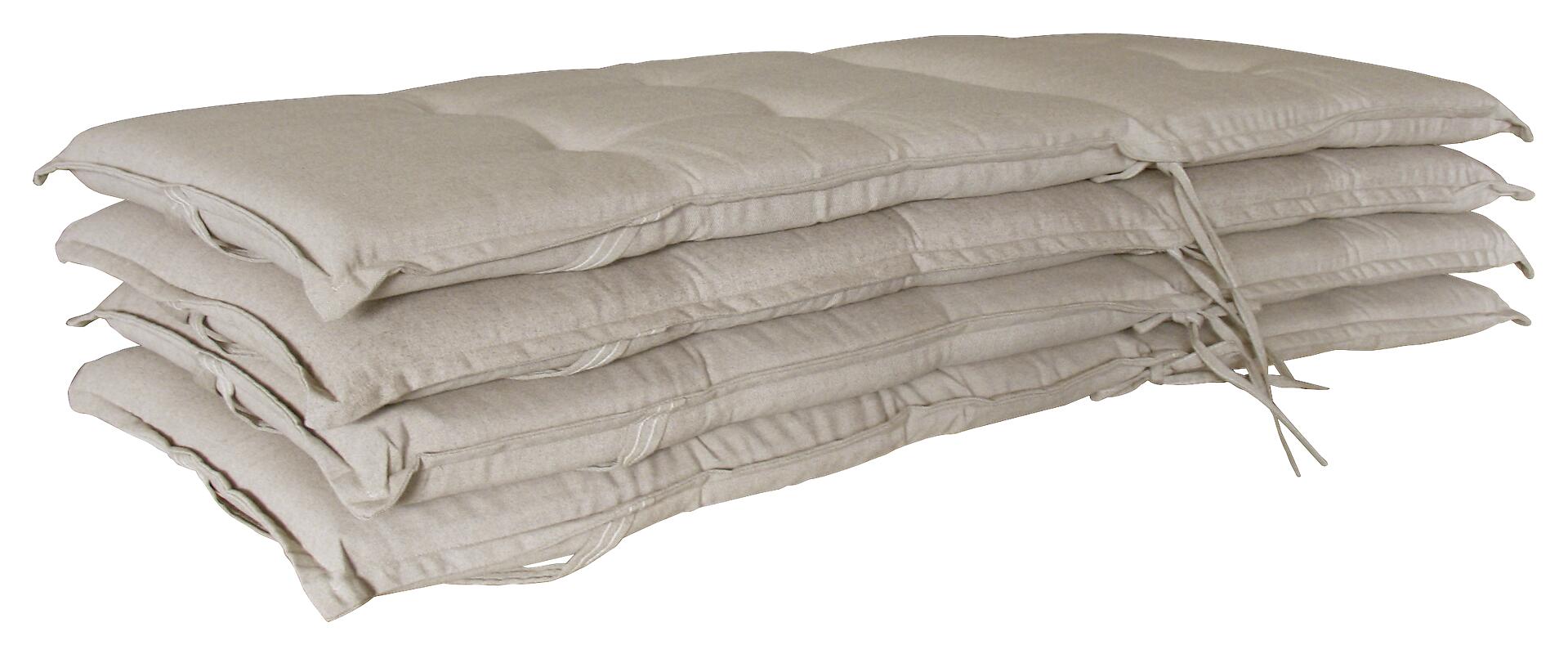 Grasekamp Auflagen für Hochlehner sand Polyester-Mischgewebe B/H/L: ca. 53x6x120 cm 4er Set
