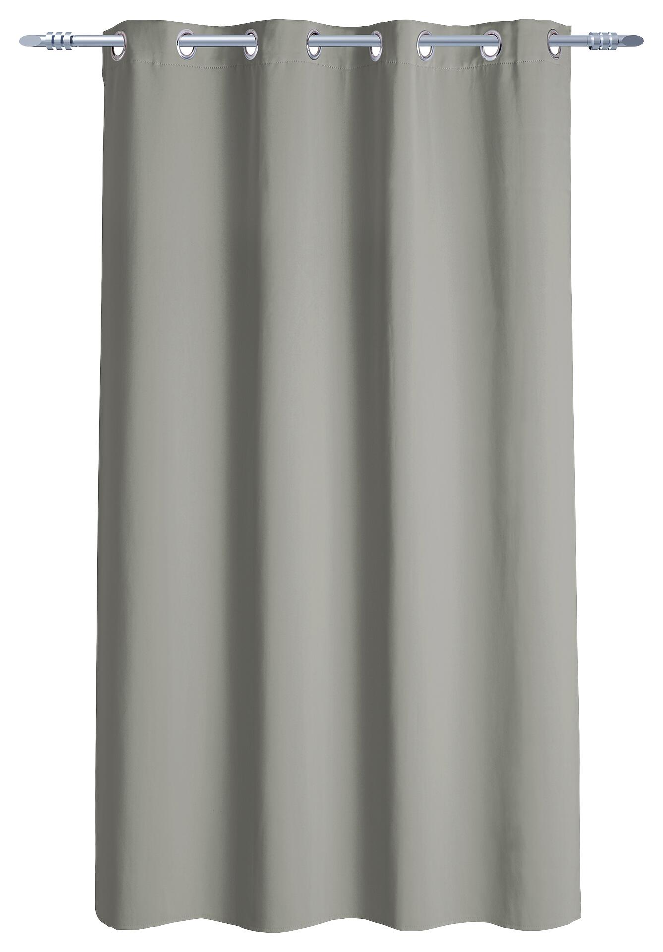 Ösenvorhang Verona silber B/L: ca. 140x175 cm