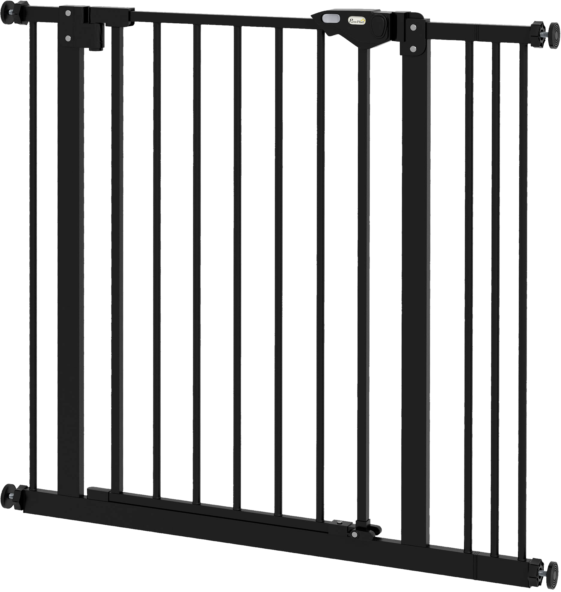 PawHut Türschutzgitter schwarz Kunststoff B/H/L: ca. 2x77x87 cm