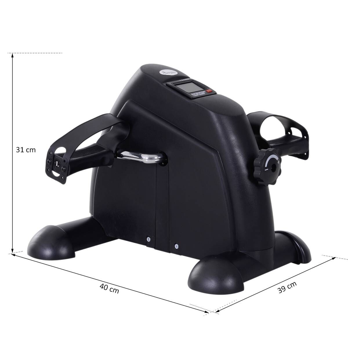 HOMCOM Pedaltrainer schwarz Metall B/H/T: ca. 39x31x40 cm