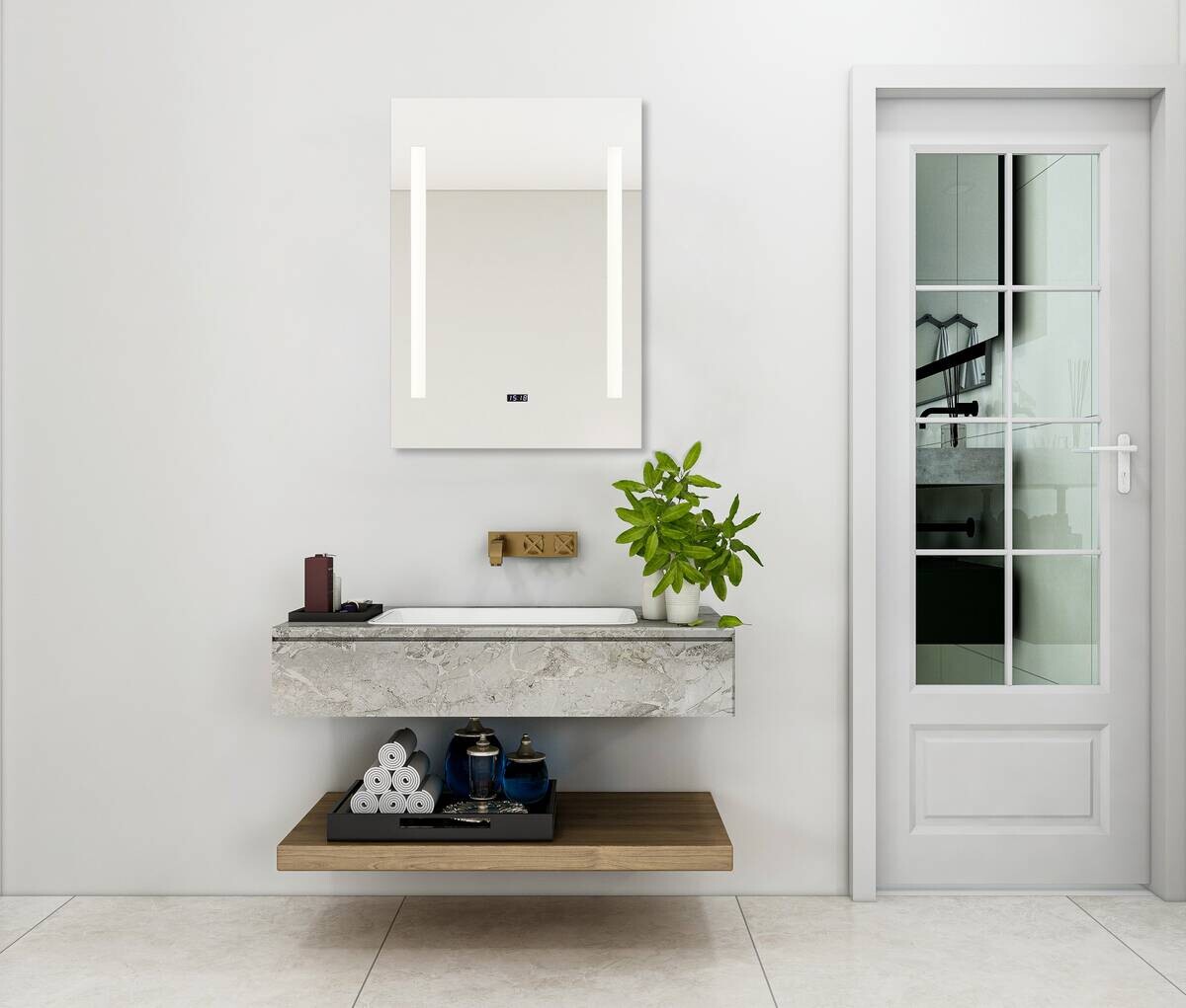 Mirrors&More Wandspiegel B/H/T: ca. 50x70x3,5 cm