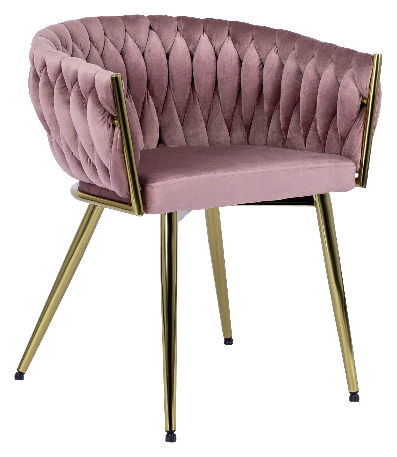 Stuhl CAPRI rosé Velourstoff B/H/T: ca. 65x73x54 cm