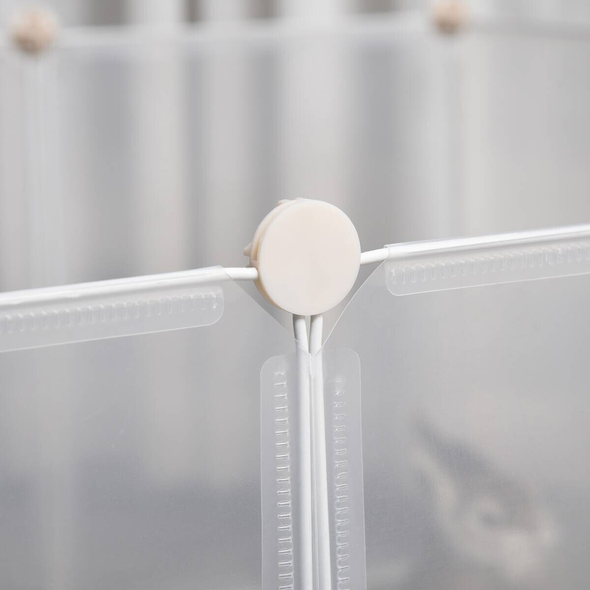 PawHut Stall weiß Edelstahl B/H/L: ca. 105x105x45 cm