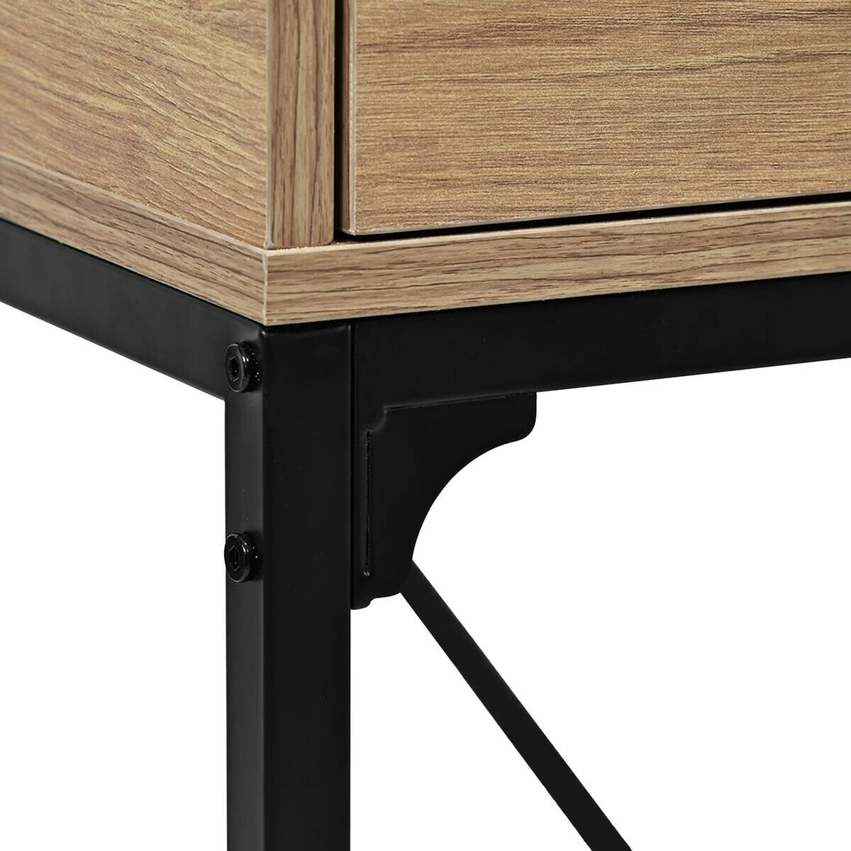 Schreibtisch Faya Eiche Artisan Nachbildung schwarz B/H/T: ca. 110x75x48 cm