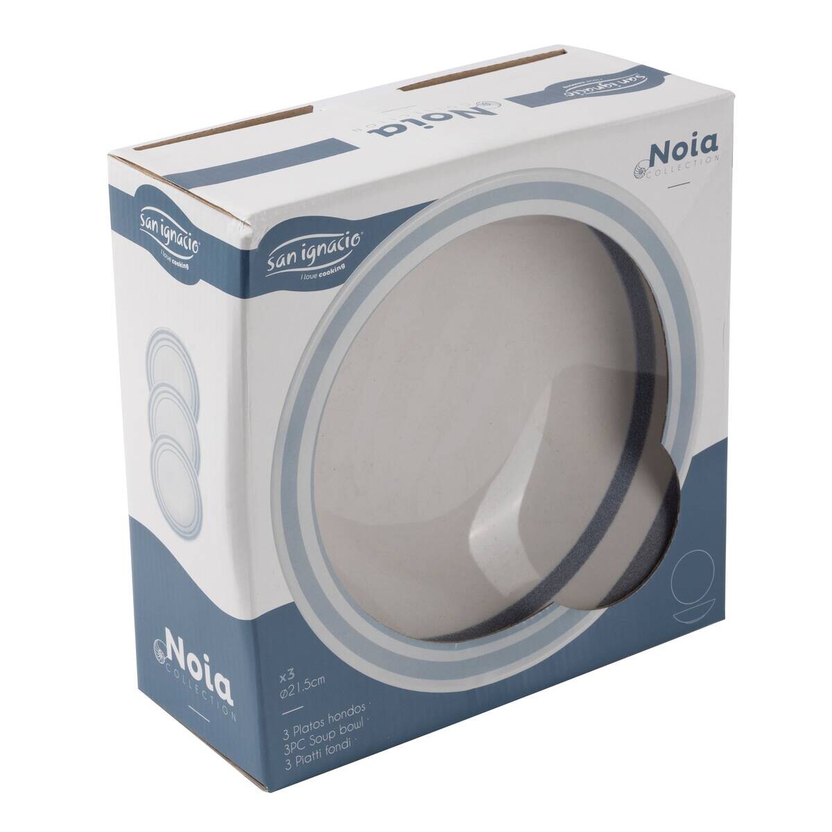 SAN IGNACIO Essteller NOIA weiß Porzellan D: ca. 20 cm