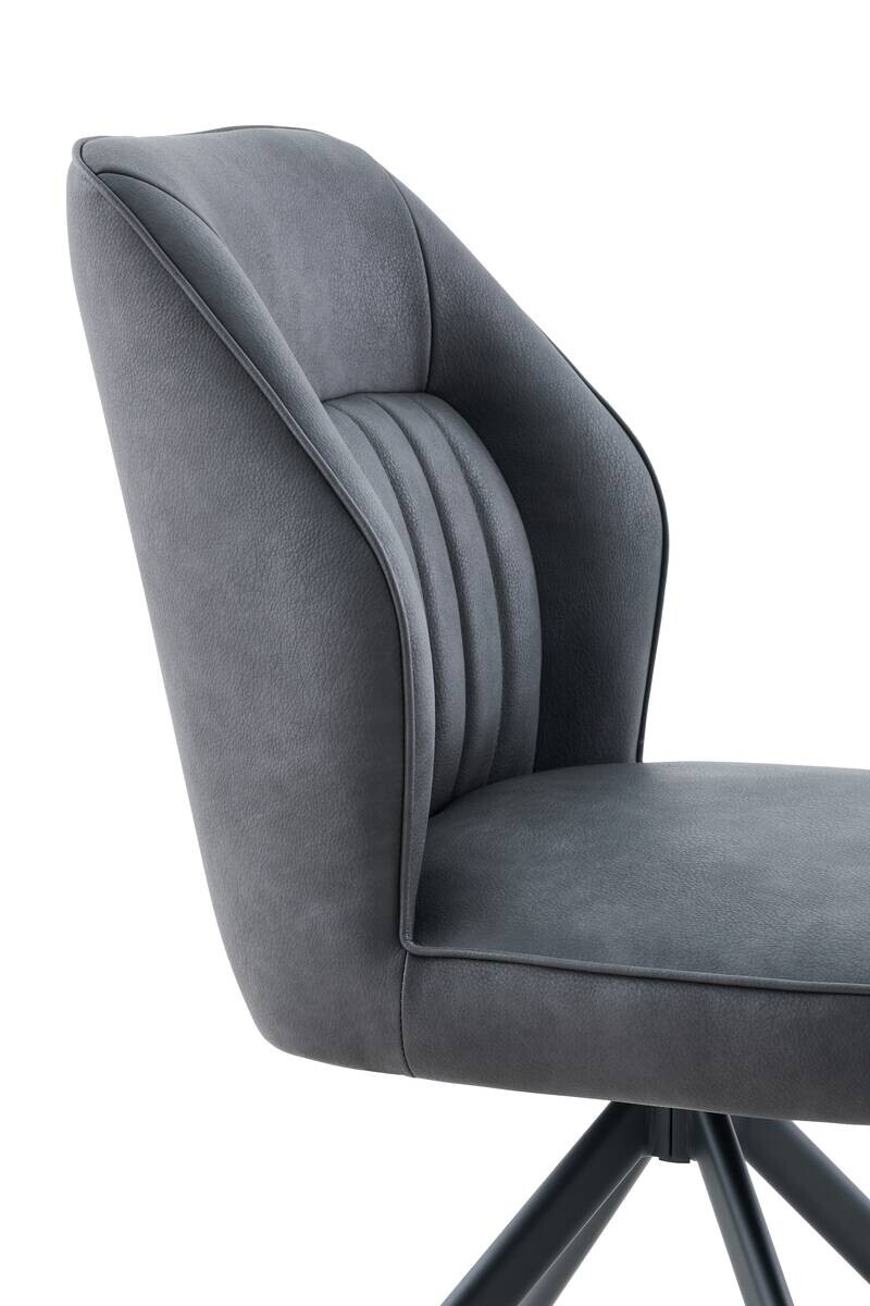 Stuhl Prizzi anthrazit Kunstleder B/H/T: ca. 51x92x64 cm