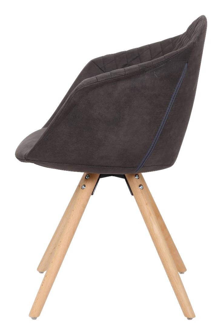 Stuhl Chadwick 100 2er braun Microfaser B/H/T: ca. 59x82x55 cm