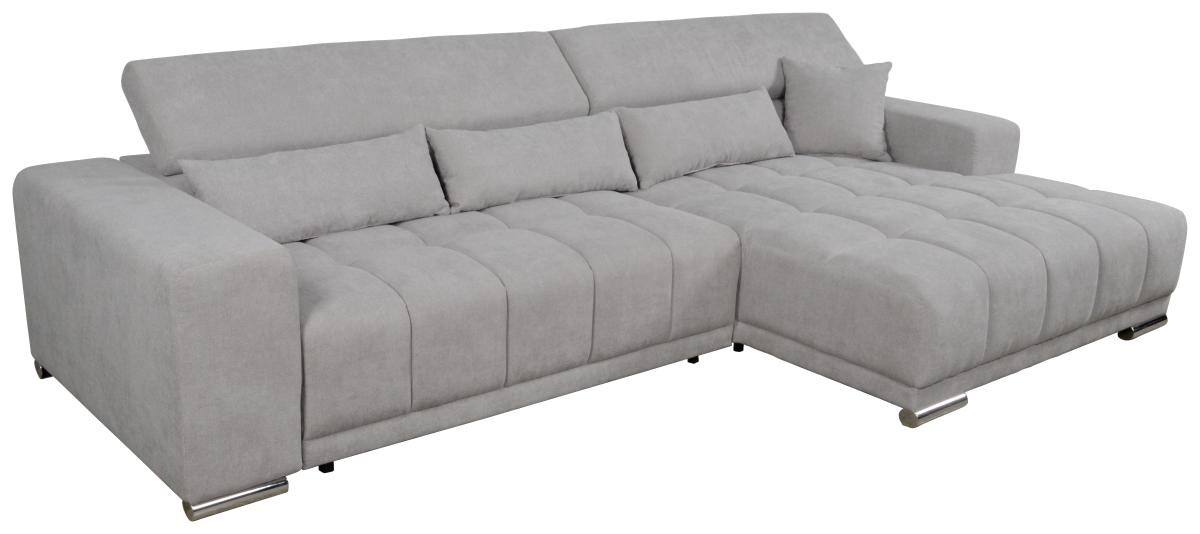 Ecksofa hellgrau Microfaser B/H/T: ca. 310x95x171 cm