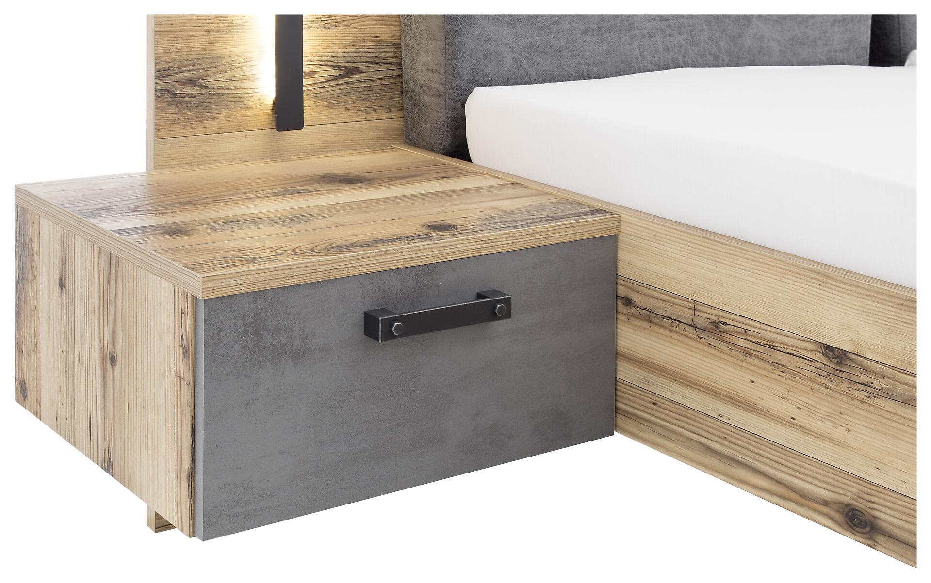 Bettanlage Dover Alpin Lodge Nachbildung Betonoxid Optik B/H/T: ca. 289,4x96,3x215,5 cm