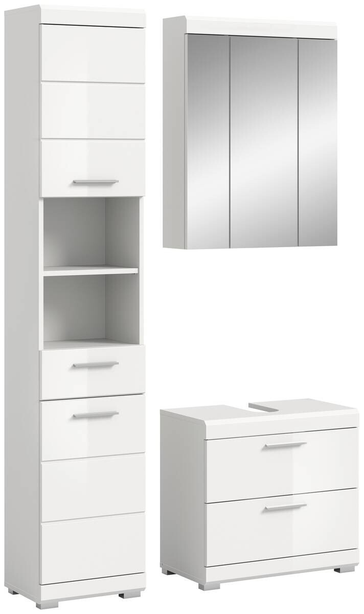 Badezimmer-Set Scout weiß weiß Hochglanz B/H/T: ca. 112x191x37 cm