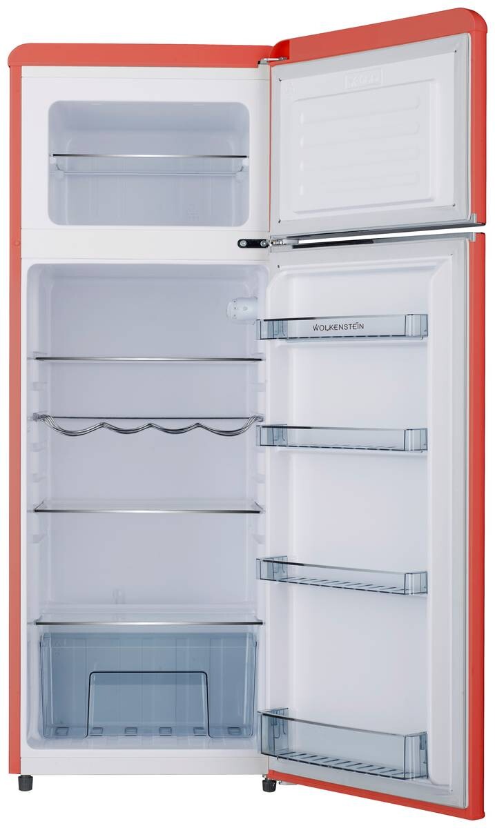 Wolkenstein Retro Kühl-/Gefrierkombination GK212.4RT FR rot B/H/T: ca. 54,5x145,6x62,6 cm