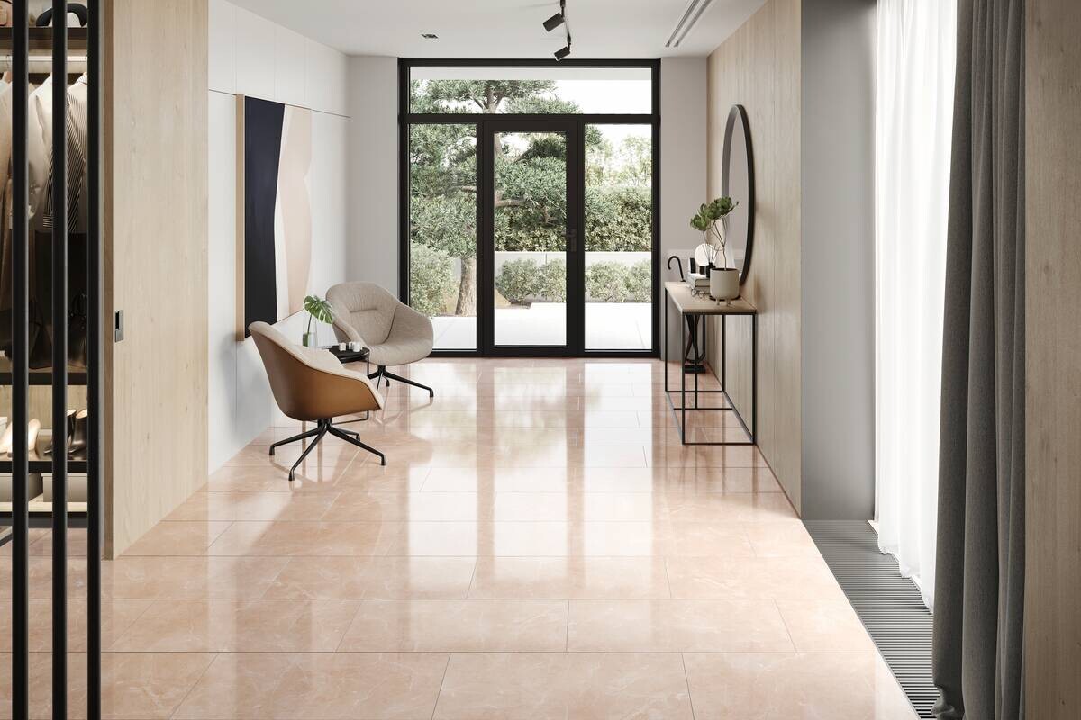 Click-Vinylboden Botticino Hochglanz 1,92 m² im Pak. B/L: ca. 80x40 cm pro Paket