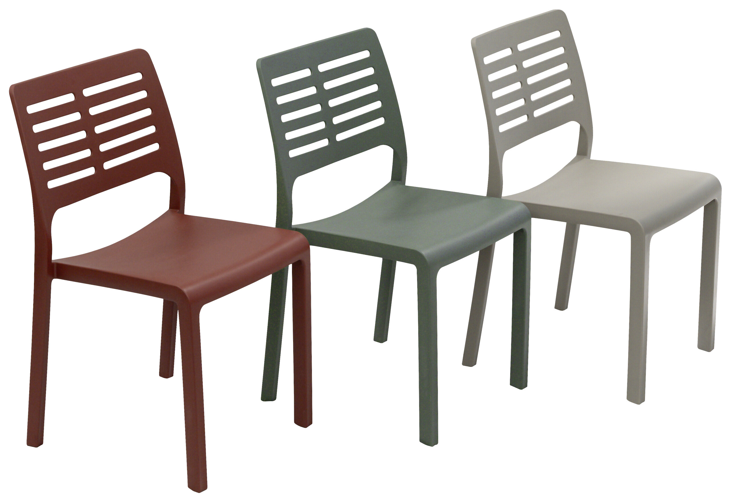 ProGarden Stapelstuhl Mistral terracotta Kunststoff