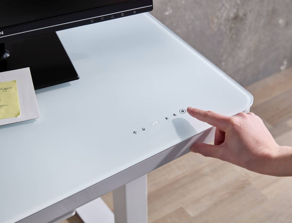 höhenverstellbarer Schreibtisch Lift4Home weiß B/H/T: ca. 120x72x60 cm