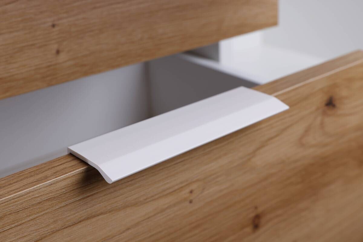 Kommode Pepeto 2T2S weiß weiß beschichtet Optik B/H/L: ca. 30x77x120 cm