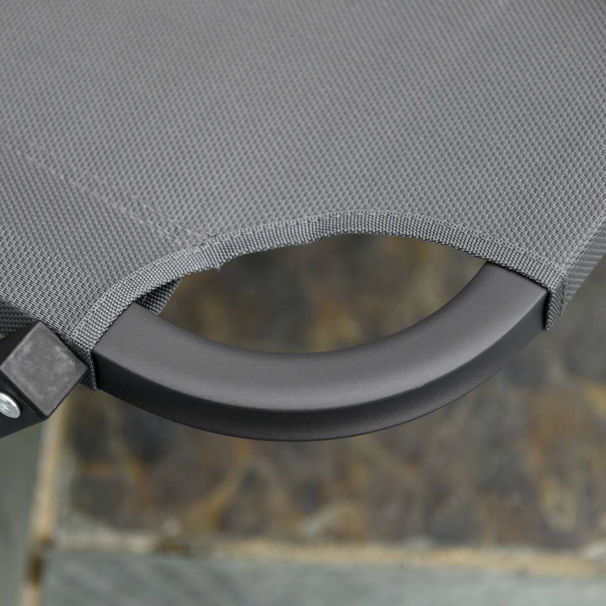 Outsunny Sonnenliege schwarz Aluminium B/H/L: ca. 59x91x163 cm