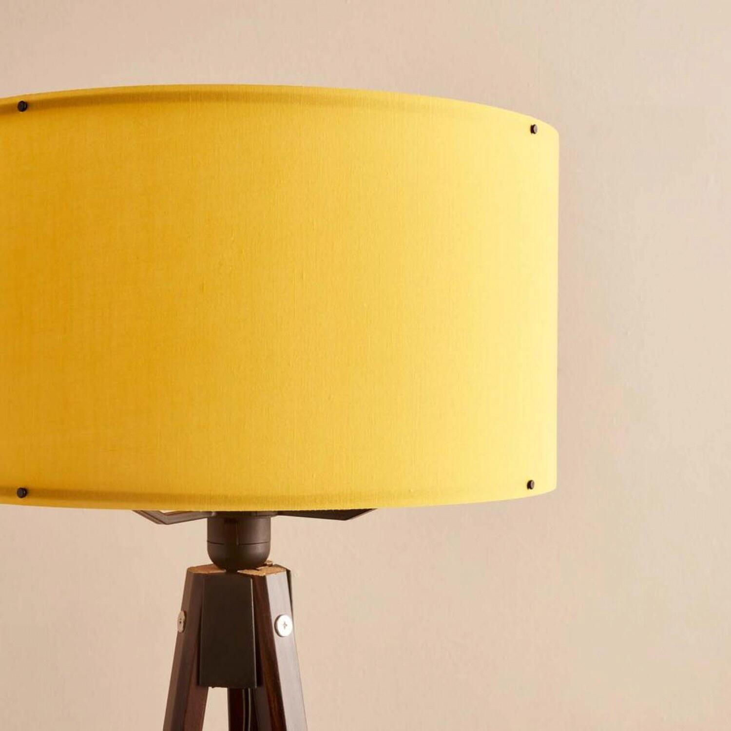 Opviq Stehleuchte Stoff Holz B/H/T/L/D: ca. 21x140x21x21x21 cm E27 1 Brennstellen