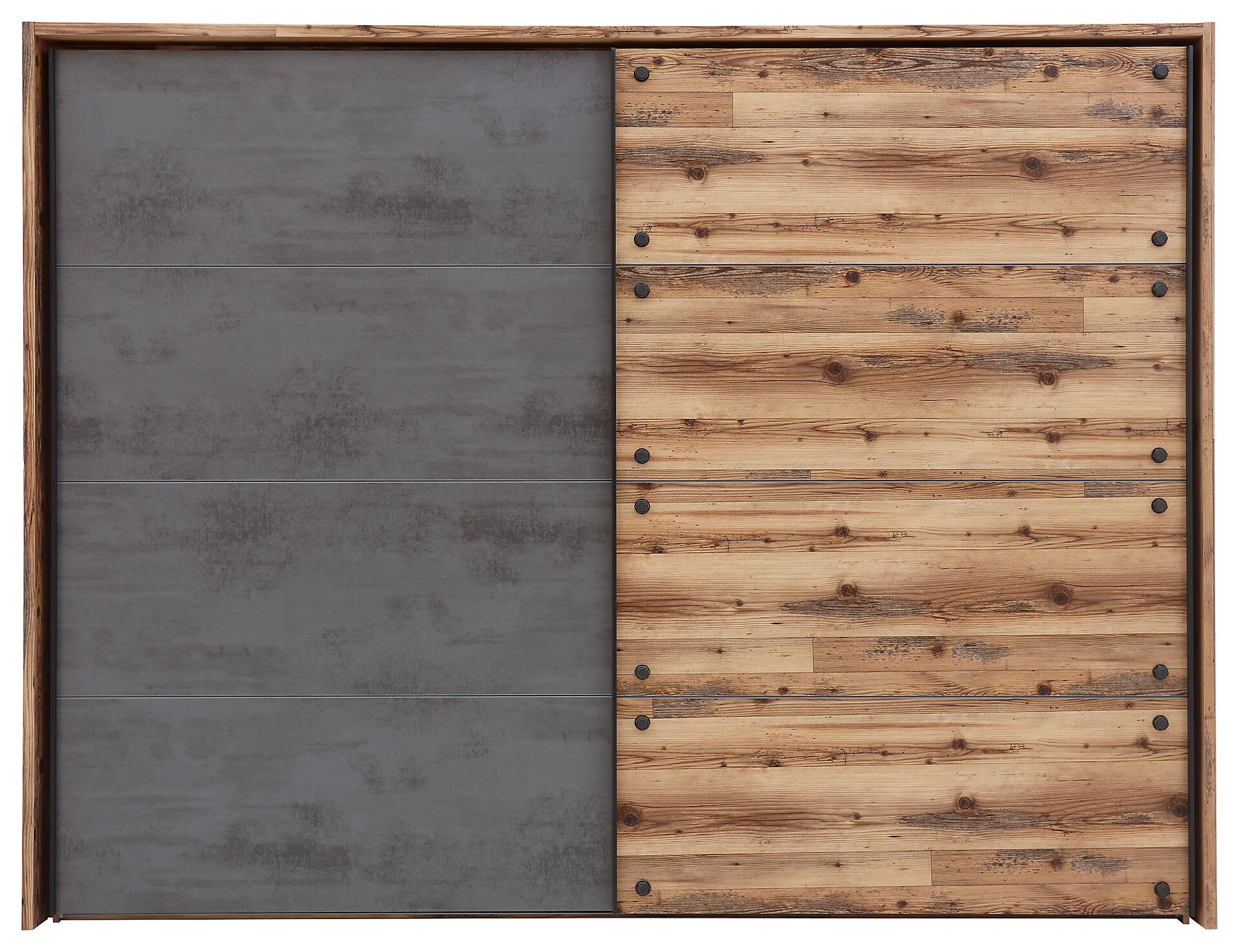 Schwebetürenschrank Dover Alpin Lodge Nachbildung Betonoxid Optik B/H/T: ca. 270x210x60 cm