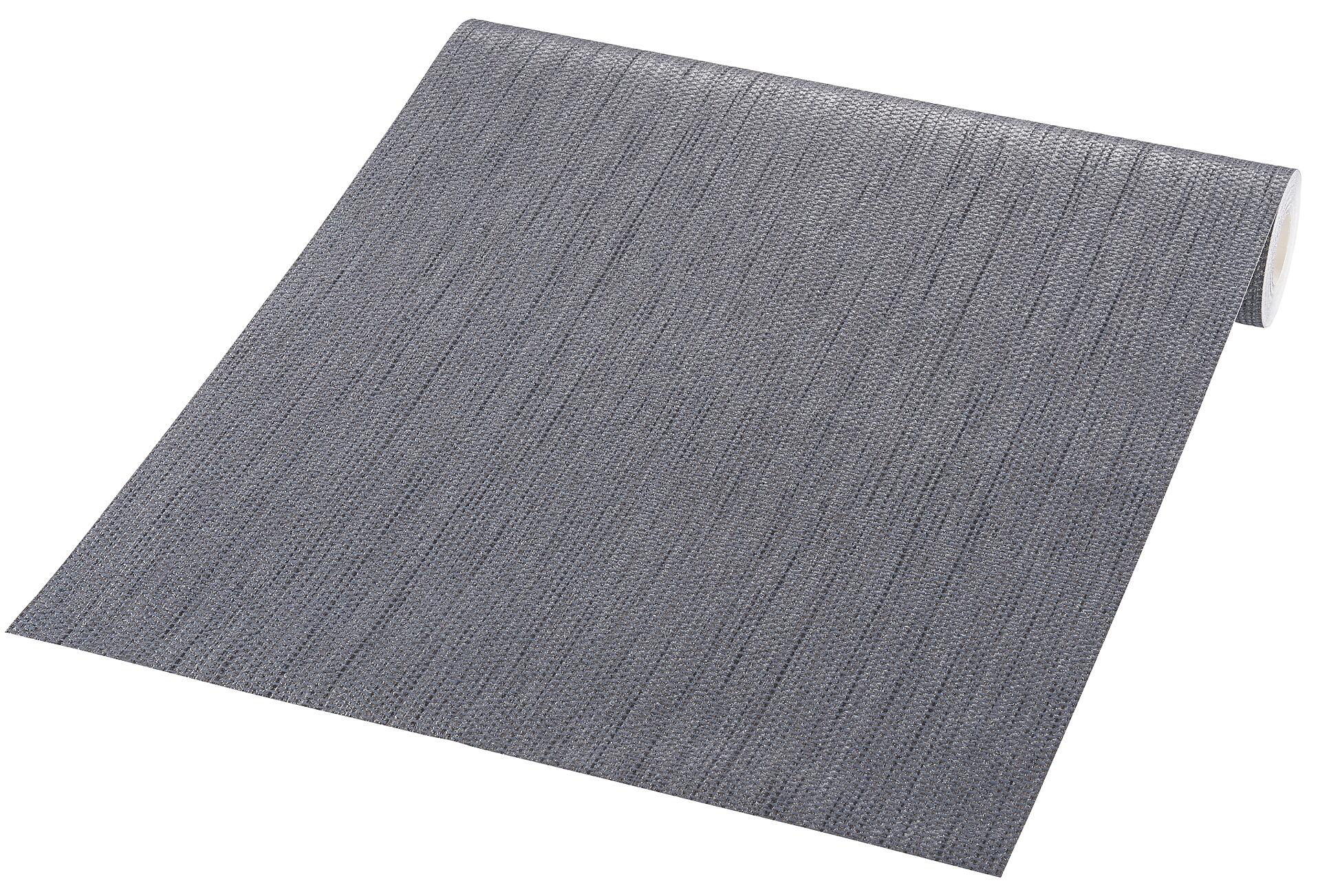 Vliestapete Textiloptik dunkelgrau B/L: ca. 53x1005 cm