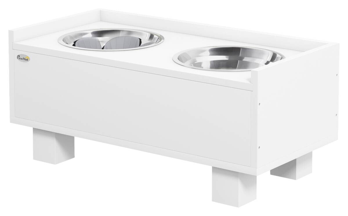 PawHut Hundenapf weiß MDF B/H/L: ca. 24x22x50 cm