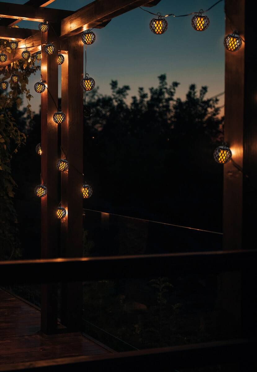 Solarlichterkette 5313022 schwarz Kunststoff B/H/T: ca. 7x10x485 cm