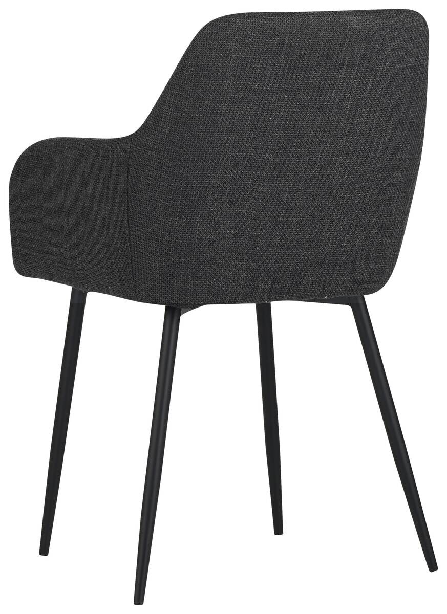 Armlehnstuhl Maria anthrazit Microfaser Webstoff B/H/T: ca. 55x84x61 cm