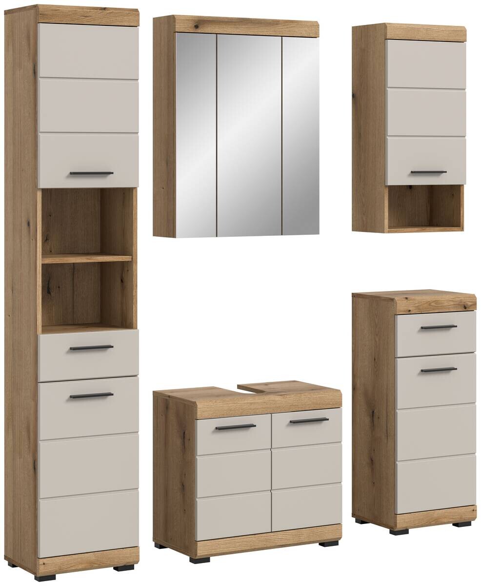Badezimmer-Set Scout Evoke Oak Nachbildung Kaschmirgrau Nachbildung B/H/T: ca. 164x191x34 cm