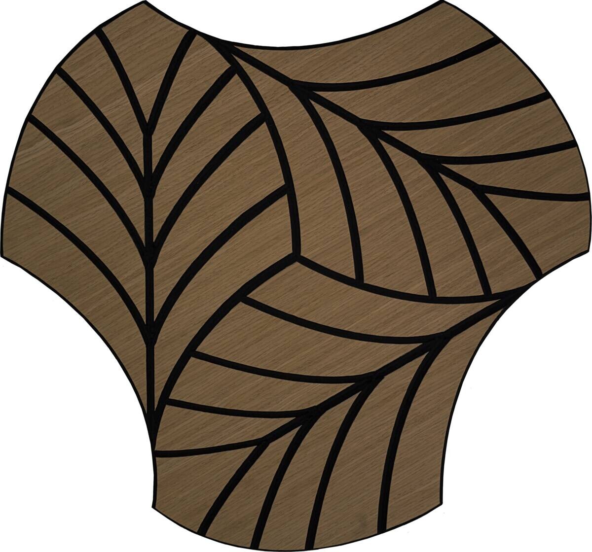 Wandpaneel braun B/H: ca. 64x60 cm