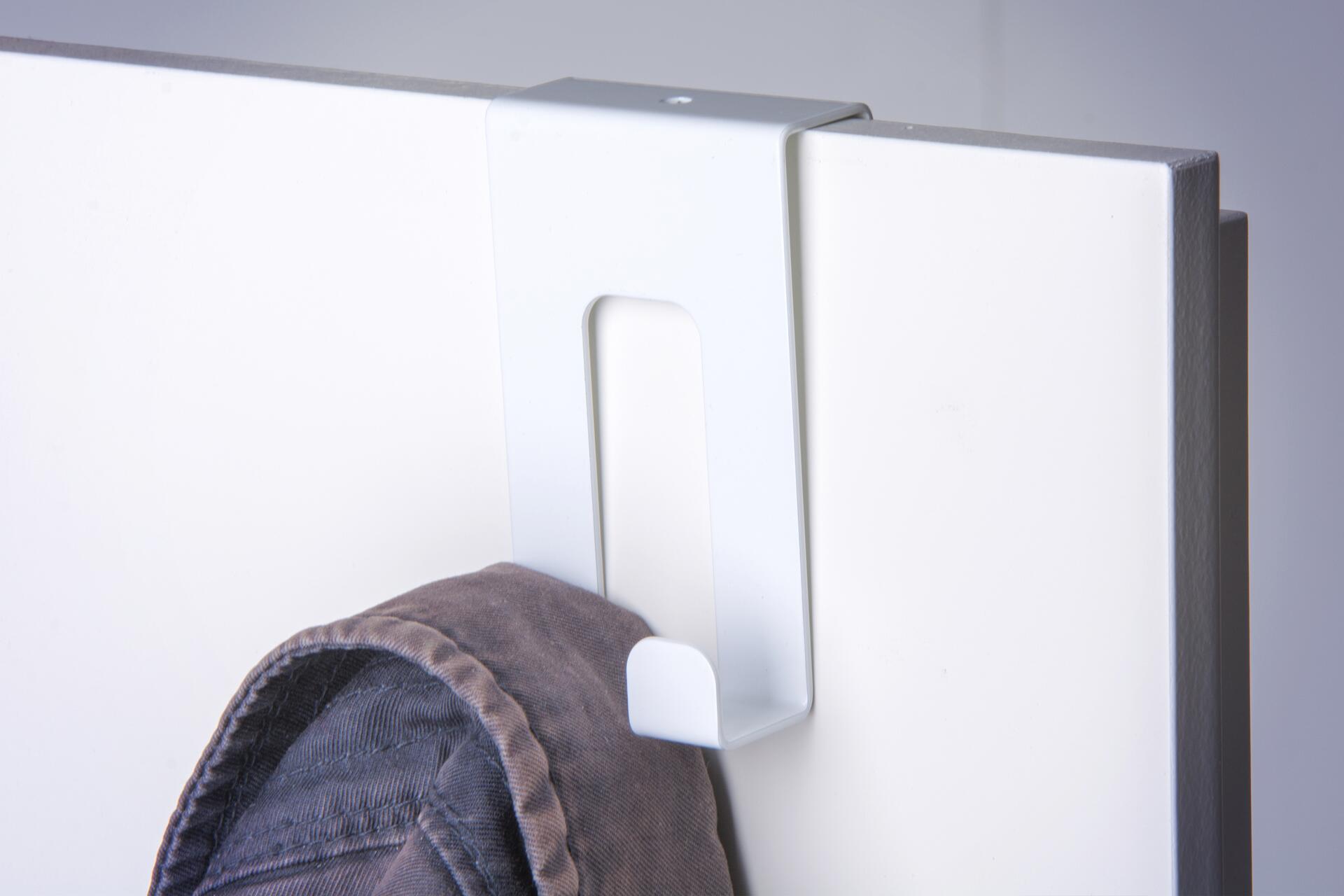 Türgarderobe Hook 2 weiß pulverbeschichtet Metall B/H/T: ca. 5,01x8x4,2 cm