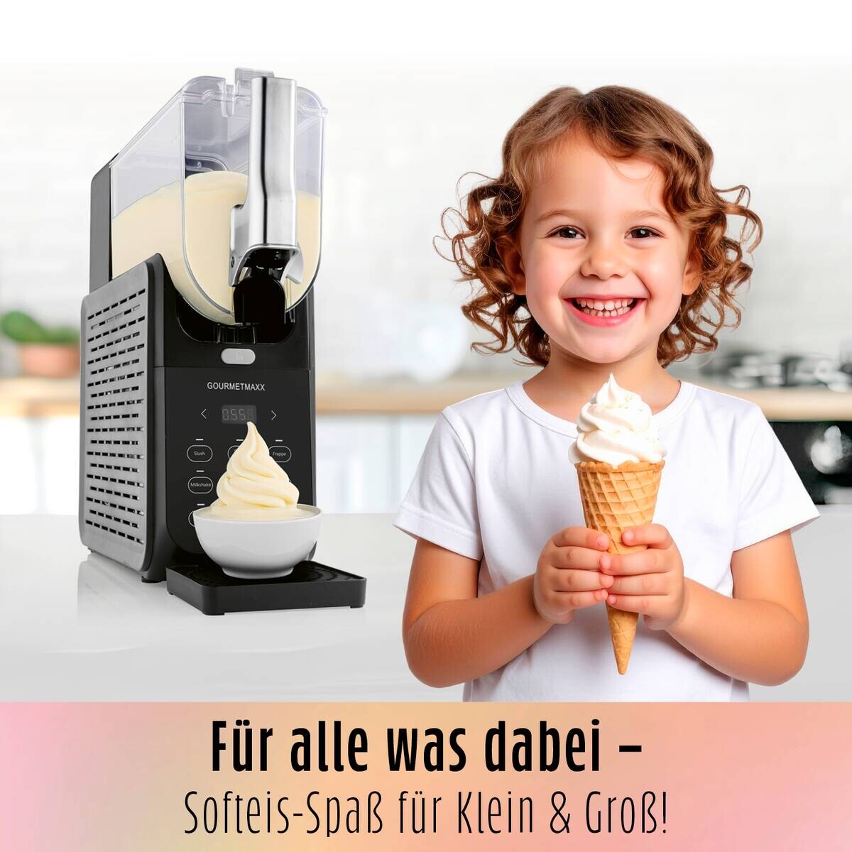 GOURMETmaxx Slushy Ice Maker 19174 schwarz Kunststoff B/H/L: ca. 23x50,5x50 cm