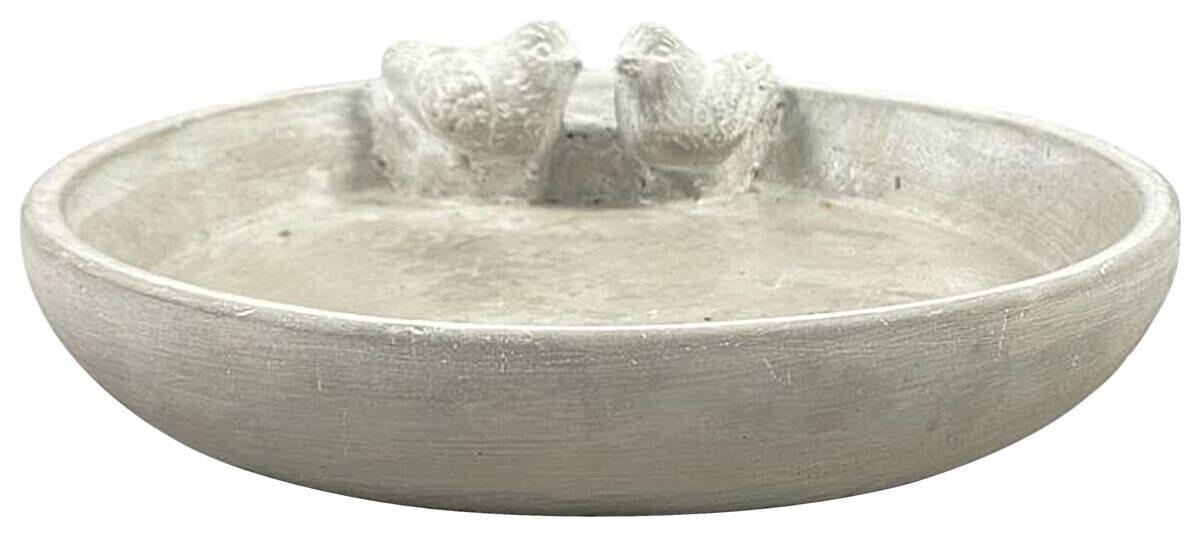 Vogeltränke grau Zement B/H/L: ca. 23x23x8 cm