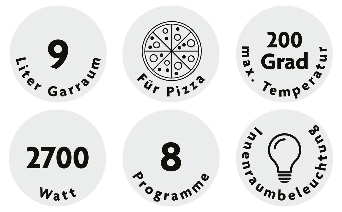 Rachs KOCHWERK Heißluftfritteuse 14349 schwarz Kunststoff B/H/L: ca. 37,5x38x30 cm ca. 9 l