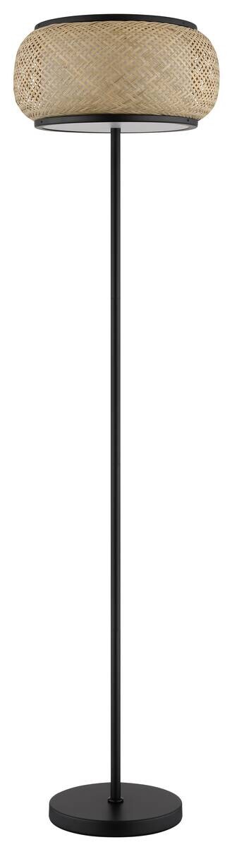 GLOBO Stehleuchte natur mattschwarz Metall Bambus H/D: ca. 146,1x38 cm 1 Brennstellen
