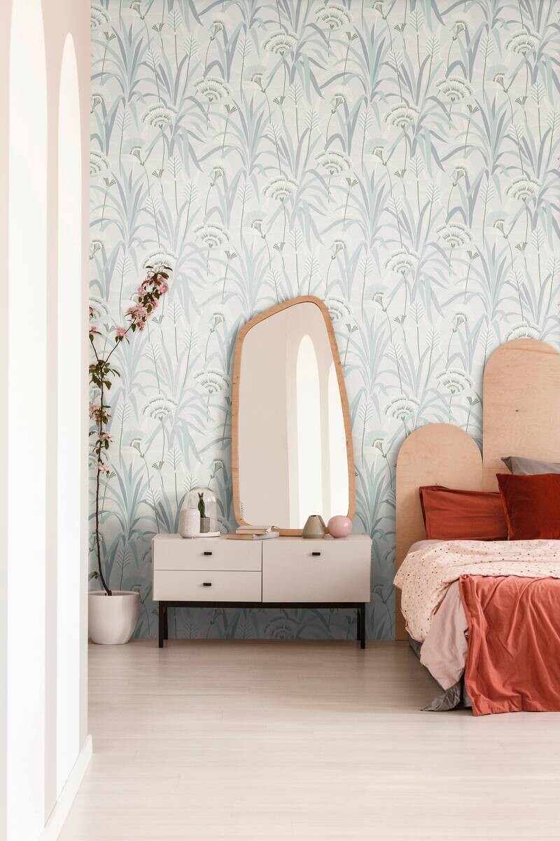 A.S.Creation Vliestapete grau grün blau B/H/D: ca. 53x1005x9,2 cm