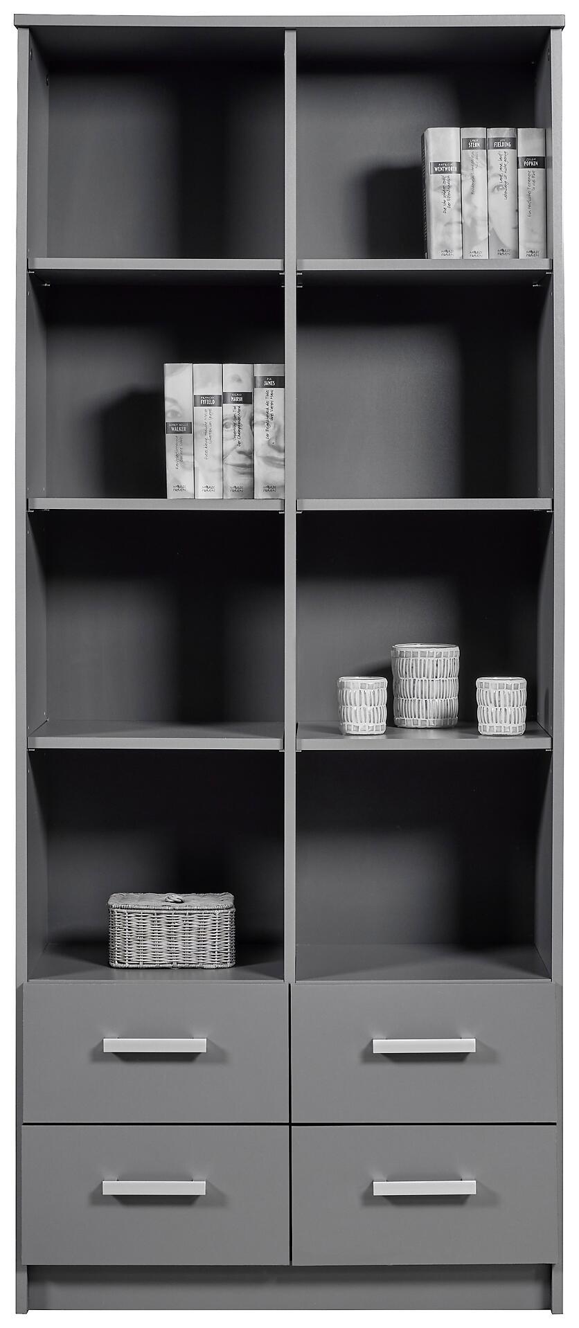 Regal Elenzio Graphit B/H/T: ca. 81,5x191,2x40 cm