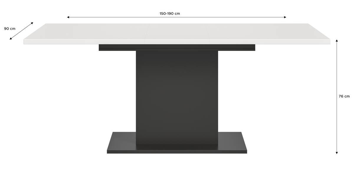 Esstisch MOTION grau B/H/T: ca. 150x76x90 cm