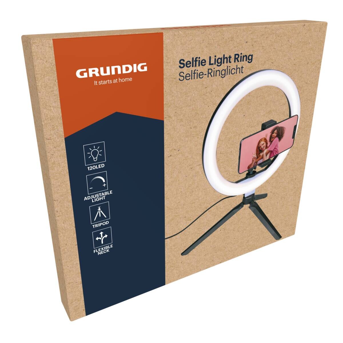 Ringlicht schwarz B/H/L: ca. 3,3x30x27,5 cm 1 Brennstellen