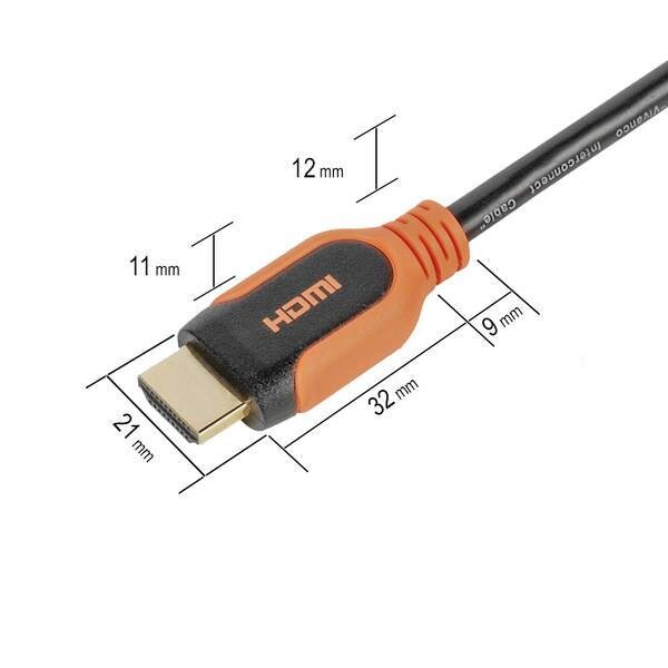 Vivanco HDMI-Kabel schwarz orange