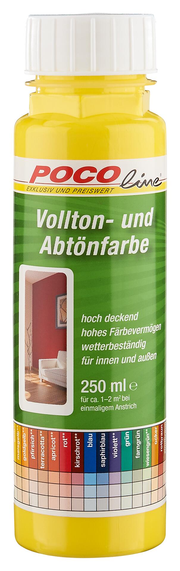 POCOline Vollton- und Abtönfarbe gelb ca. 0,25 l