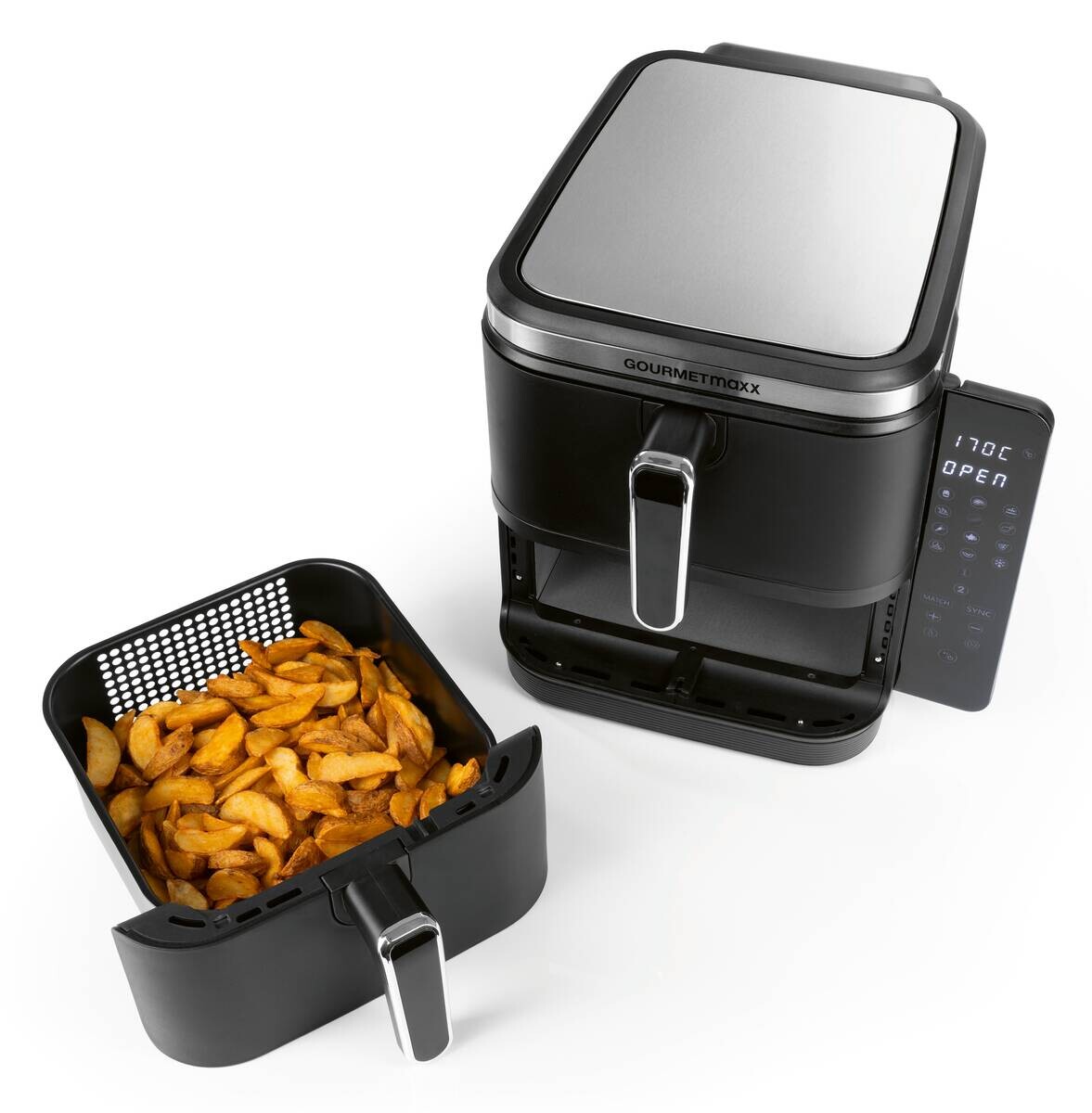 GOURMETmaxx Heißluftfritteuse 15305 schwarz Kunststoff B/H/L: ca. 32x49x39 cm ca. 11 l