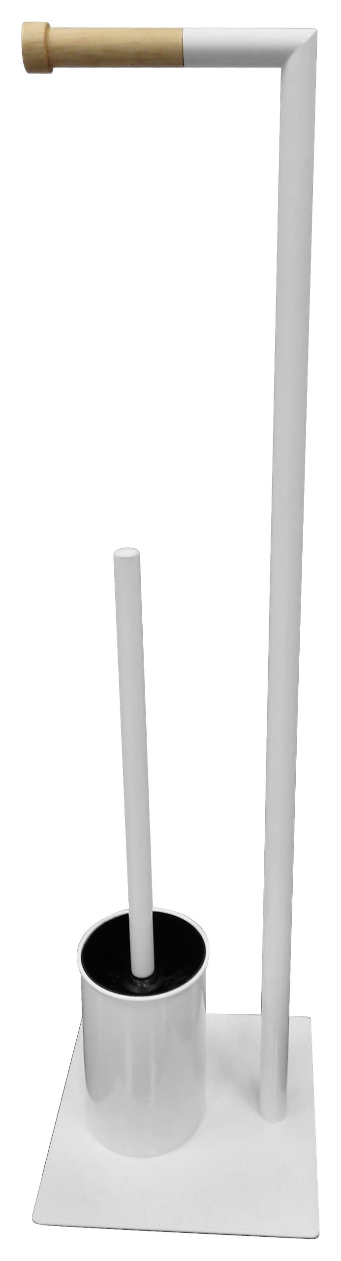 POCOline WC-Standgarnitur Nordic White weiß braun Metall