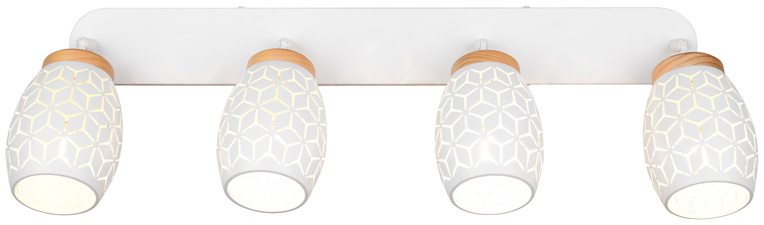 Reality Leuchten Spots Bidar weiß Metall B/H/L: ca. 74x27x12 cm E14 4 Brennstellen