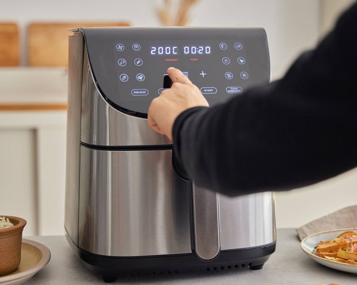 MASTERPRO Heißluftfritteuse BGMP-9309 Rocket silber Kunststoff B/H/T: ca. 42x78x39,5 cm ca. 7,5 l