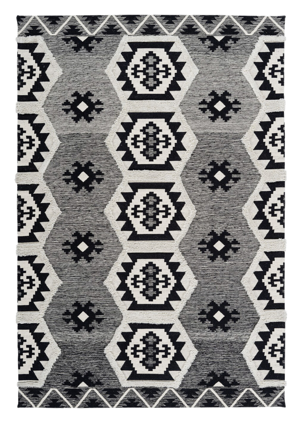 Arte Espina Kurzflorteppich Ethnie 325 grau B/H/L: ca. 160x1x230 cm